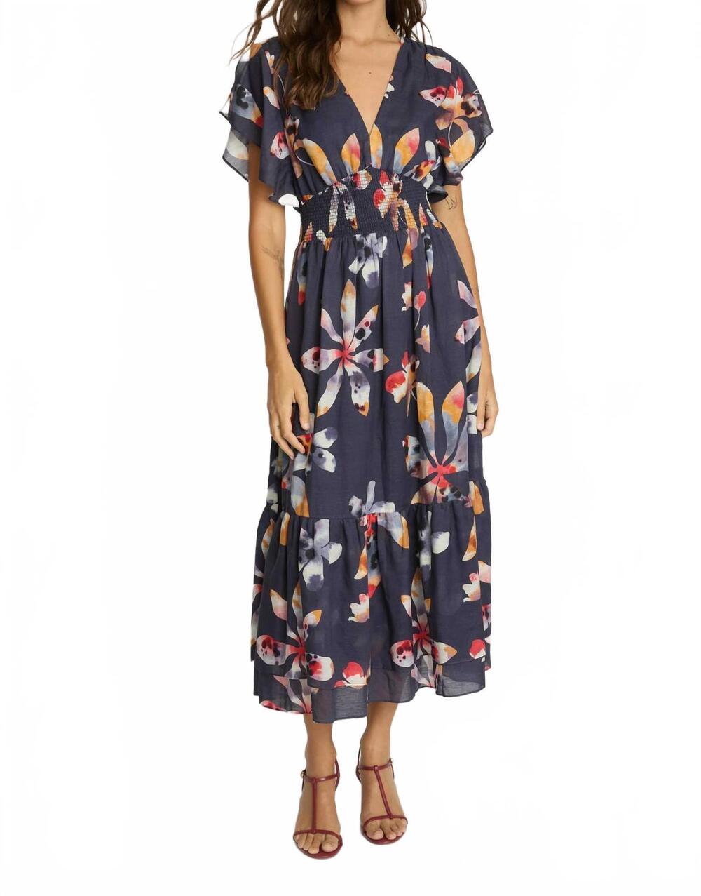 NEW CABALLERO blakely dress in watercolor bloom